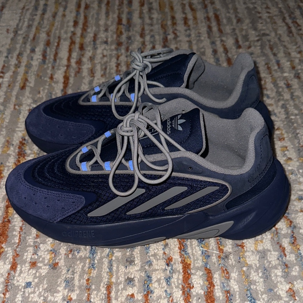 Adidas Dark Blue and Gray Athletic Shoes